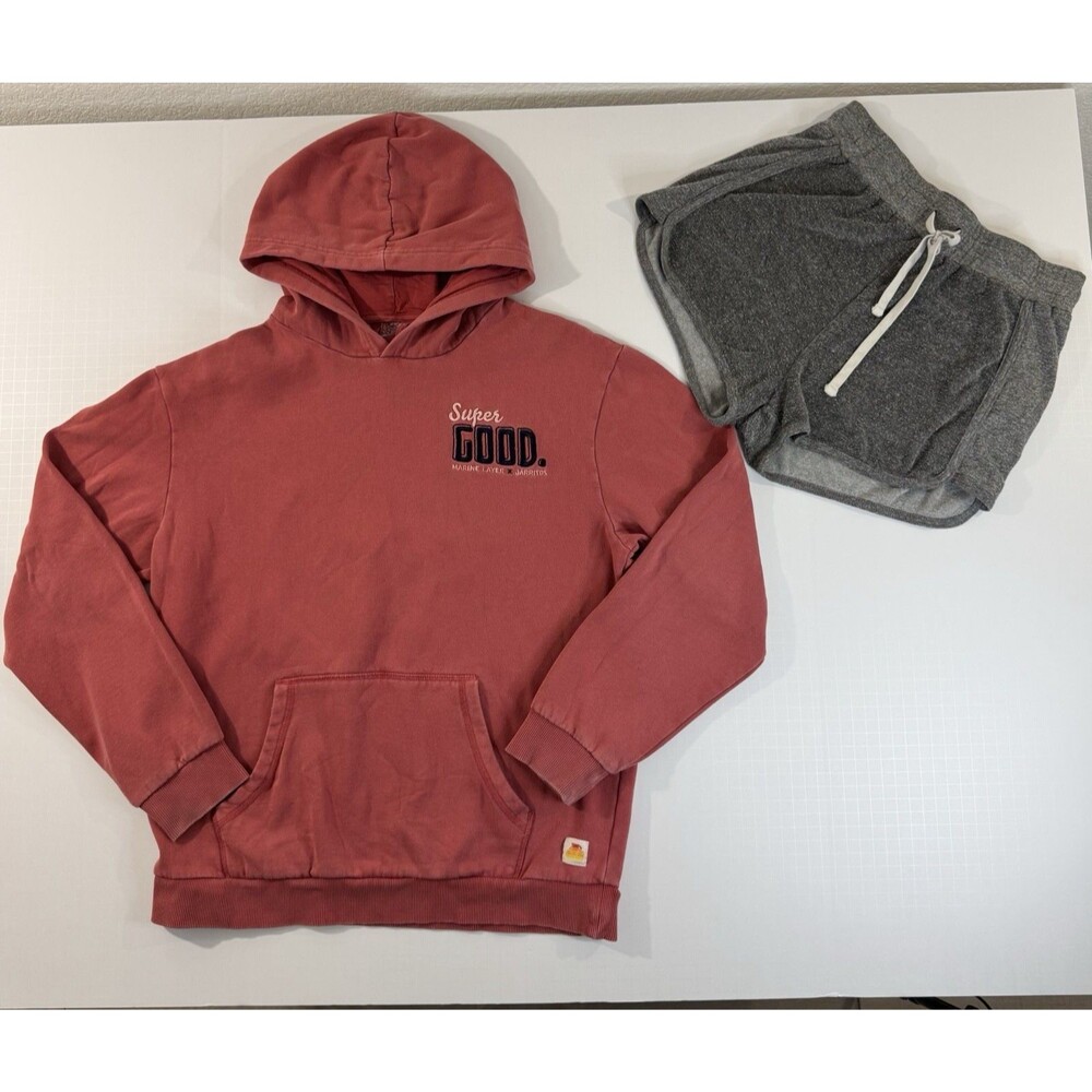 Marine Layers x Jarritos Hoodie Women's Sm Super Good Cloud 9 Fleece Pink Skate